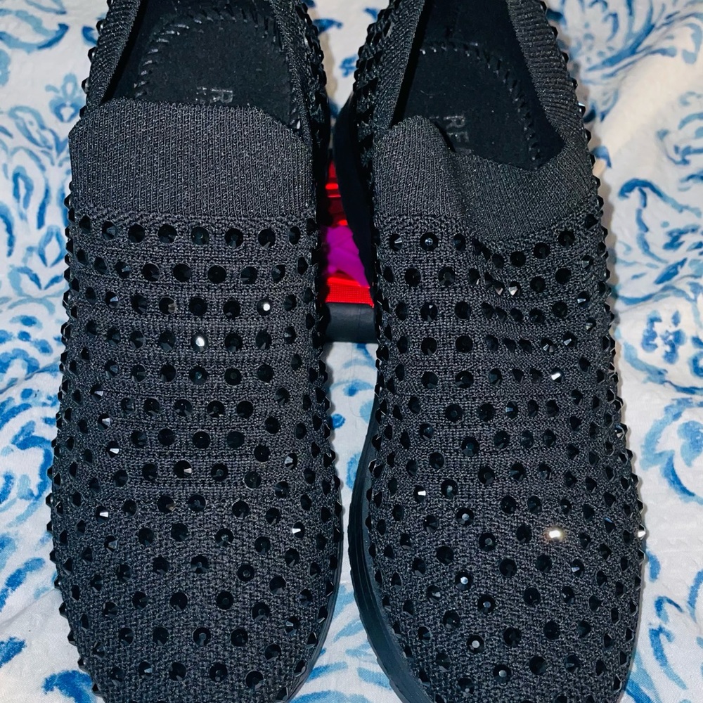 Reaction Kevin coke black rhinestone shoes